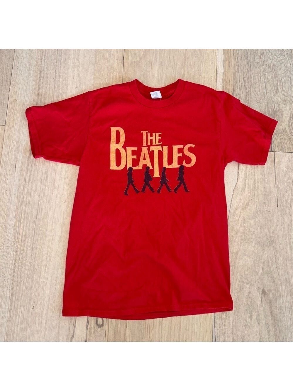 The Beatles Red Short Sleeve Tee Shirt Size Small
